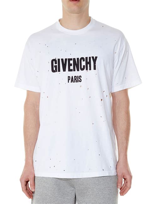 givenchy holes t shirt|givenchy paris tees.